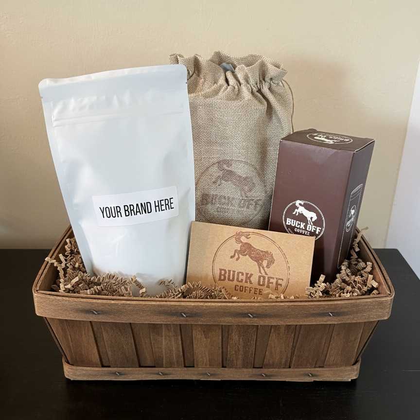 Personalized Burlap Gift Bag with Tumbler & Hand-Written Card