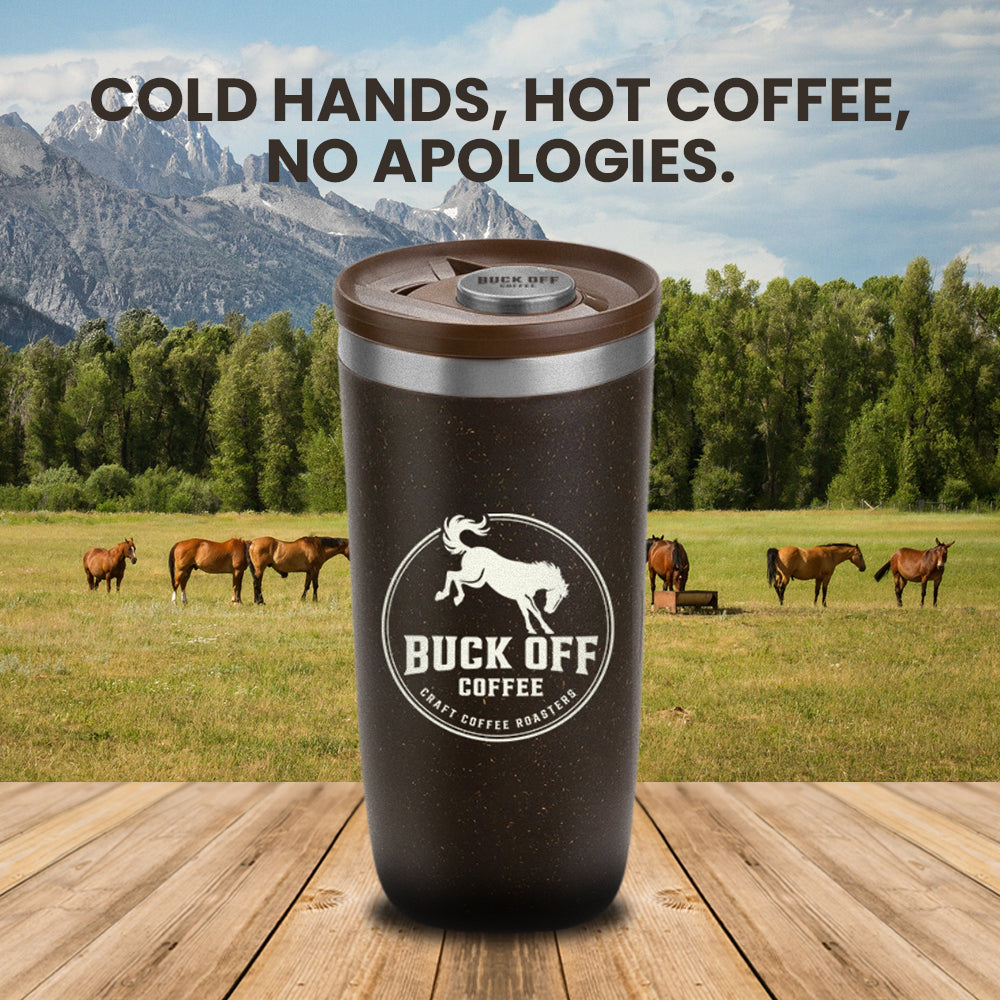 LIMITED EDITION: Buckoff Coffee® Neo Coffee Grounds Tumbler (Pre-Order)