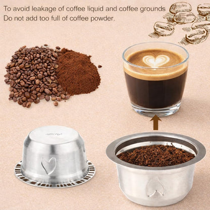 Refillable Coffee Capsule: Compatible with Nespresso VERTUO Coffee Capsules, Stainless Steel 230ml Capacity Reusable Coffee Filter Pod Kit for Home, Office