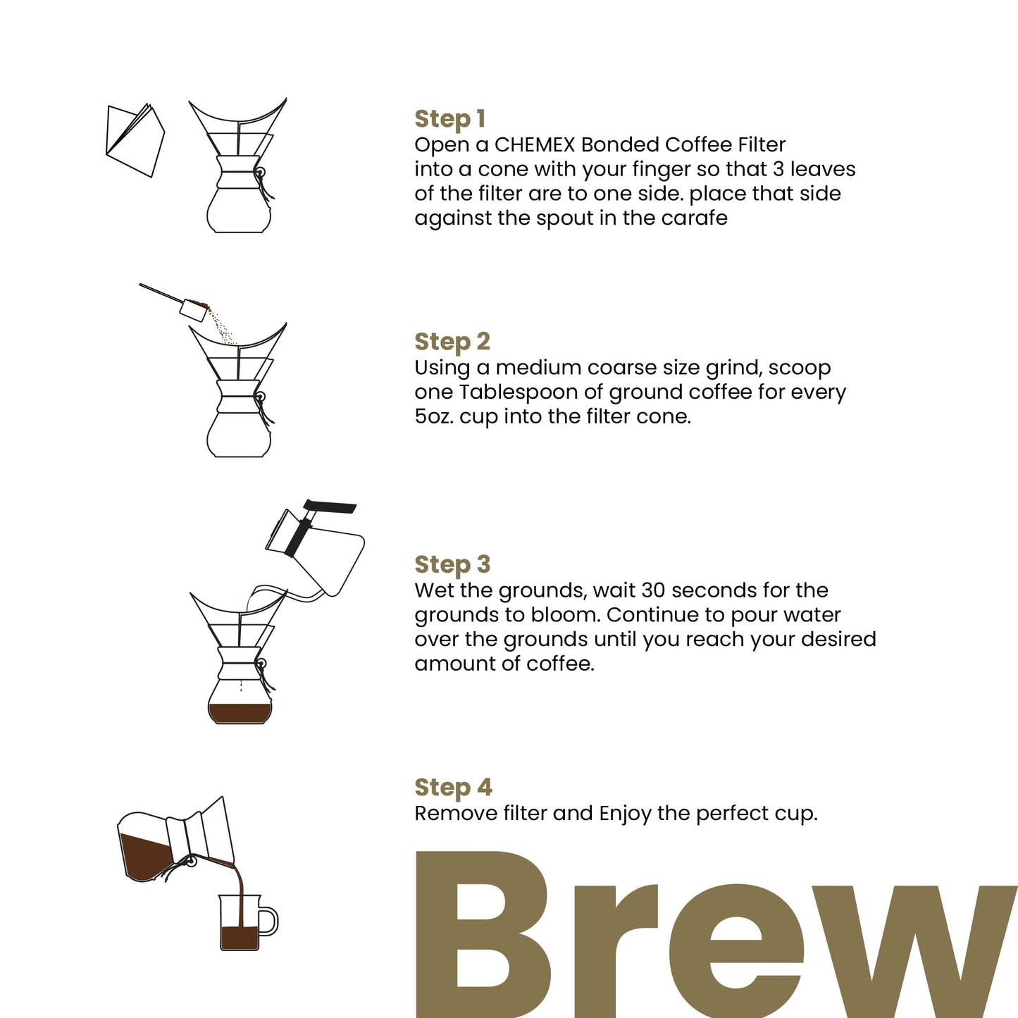 Chemex Bonded Filter - Natural Square - 100 Count (Pack of 2) - Exclusive Packaging