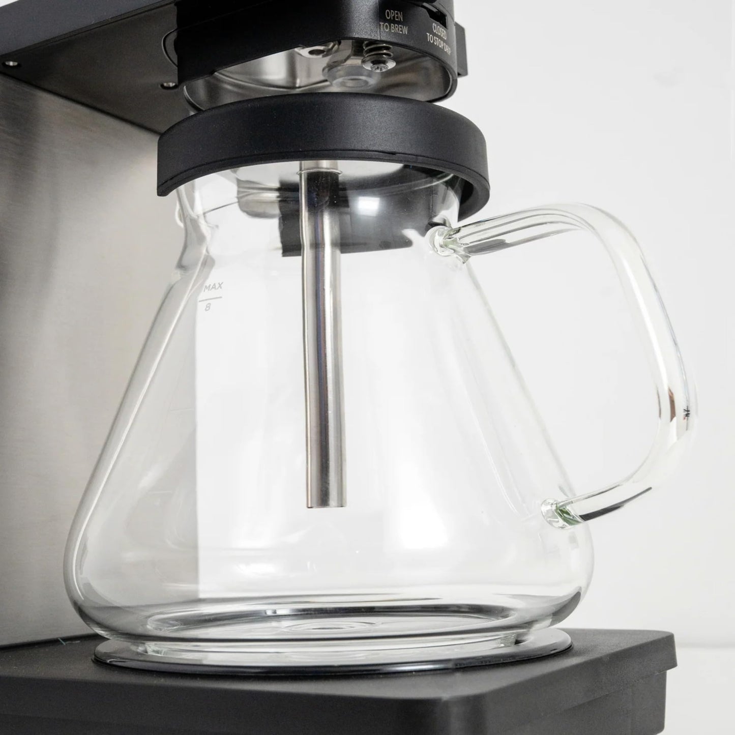 SimplyGoodCoffee THE BREWER - Plastic-Free. Coffee Maker/Coffee Machine. 8 Cup Automatic Drip Pour Over Coffee Brewer. Brewer Free of Plastic, Gold Cup Standard. Black/Stainless Steel