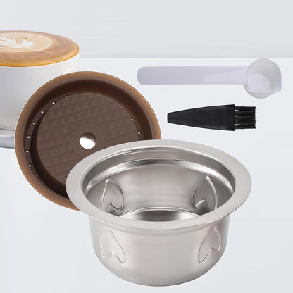 Refillable Coffee Capsule: Compatible with Nespresso VERTUO Coffee Capsules, Stainless Steel 230ml Capacity Reusable Coffee Filter Pod Kit for Home, Office