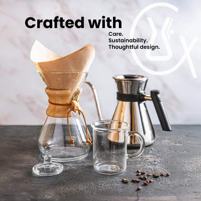 Chemex Bonded Filter - Natural Square - 100 Count (Pack of 2) - Exclusive Packaging