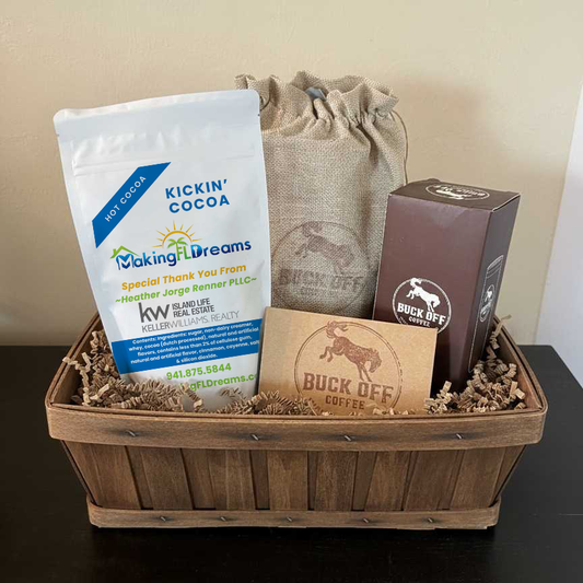 Personalized Burlap Gift Bag with Tumbler & Hand-Written Card
