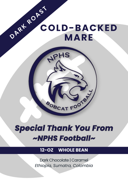 NPHS Football - Cold-Backed Mare - Very Dark Roast