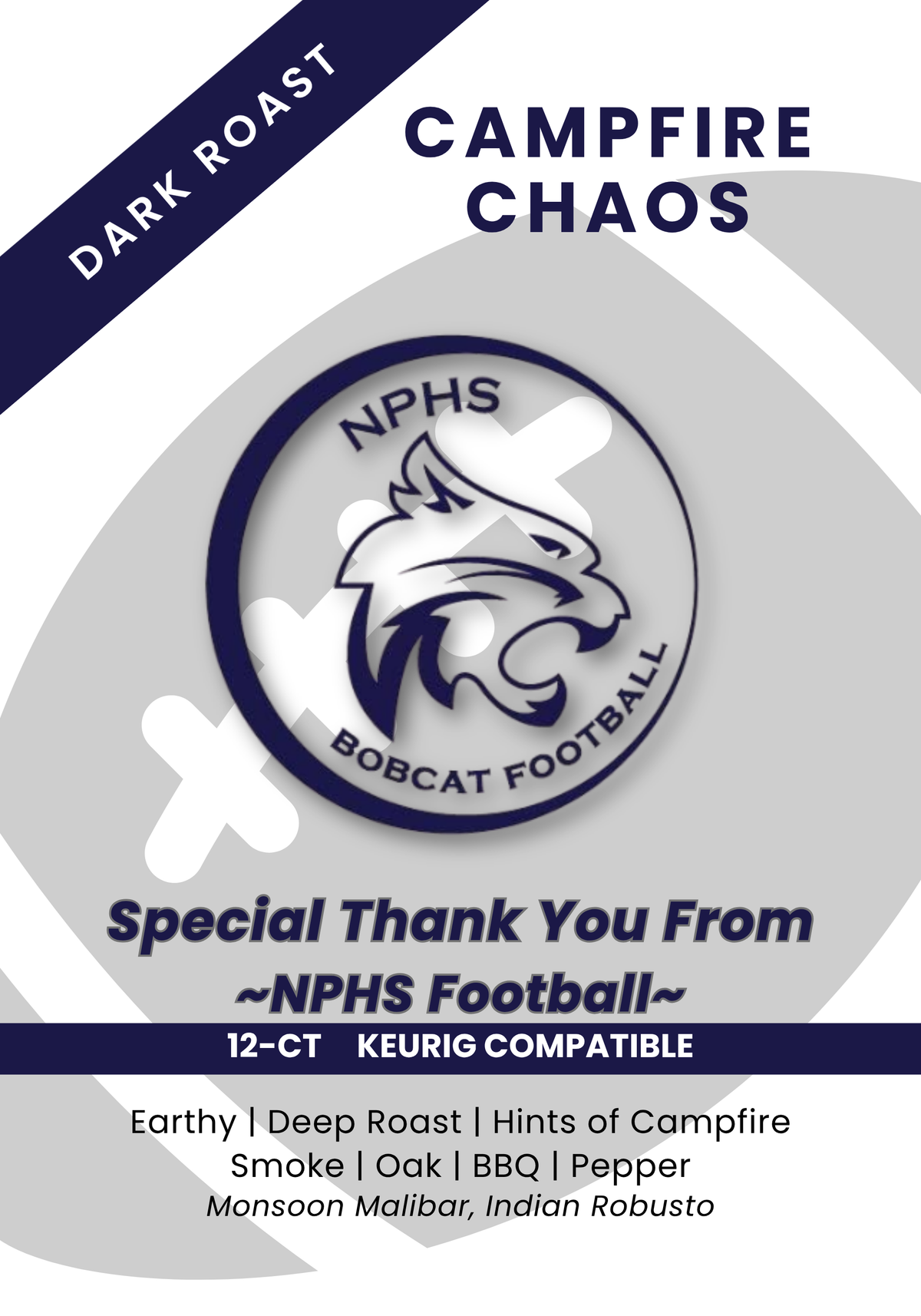 NPHS Football - Campfire Chaos - Dark Roast